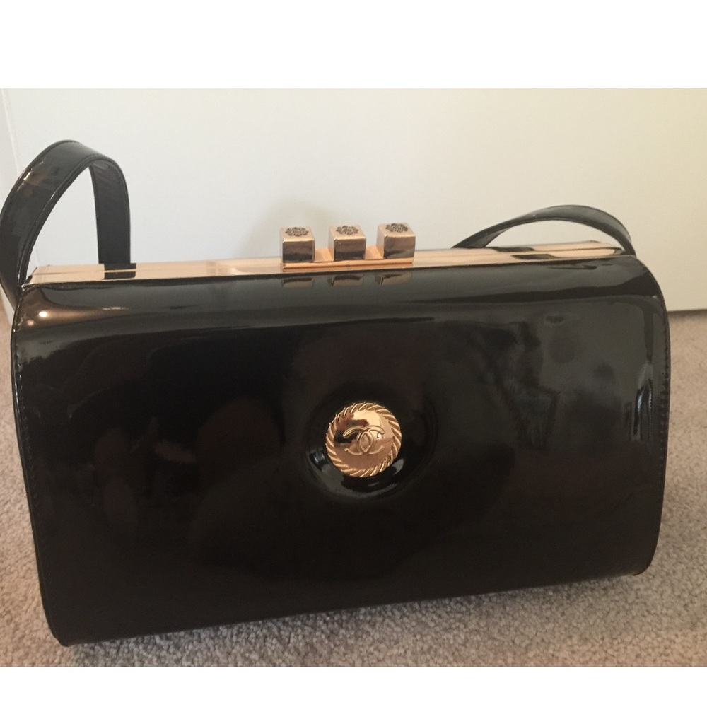 Glossy black bag